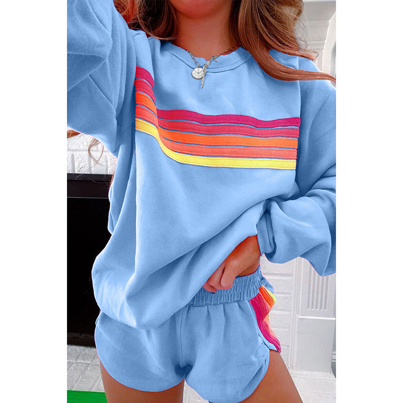 Damen Freizeit Farbblock Lounge Set WW