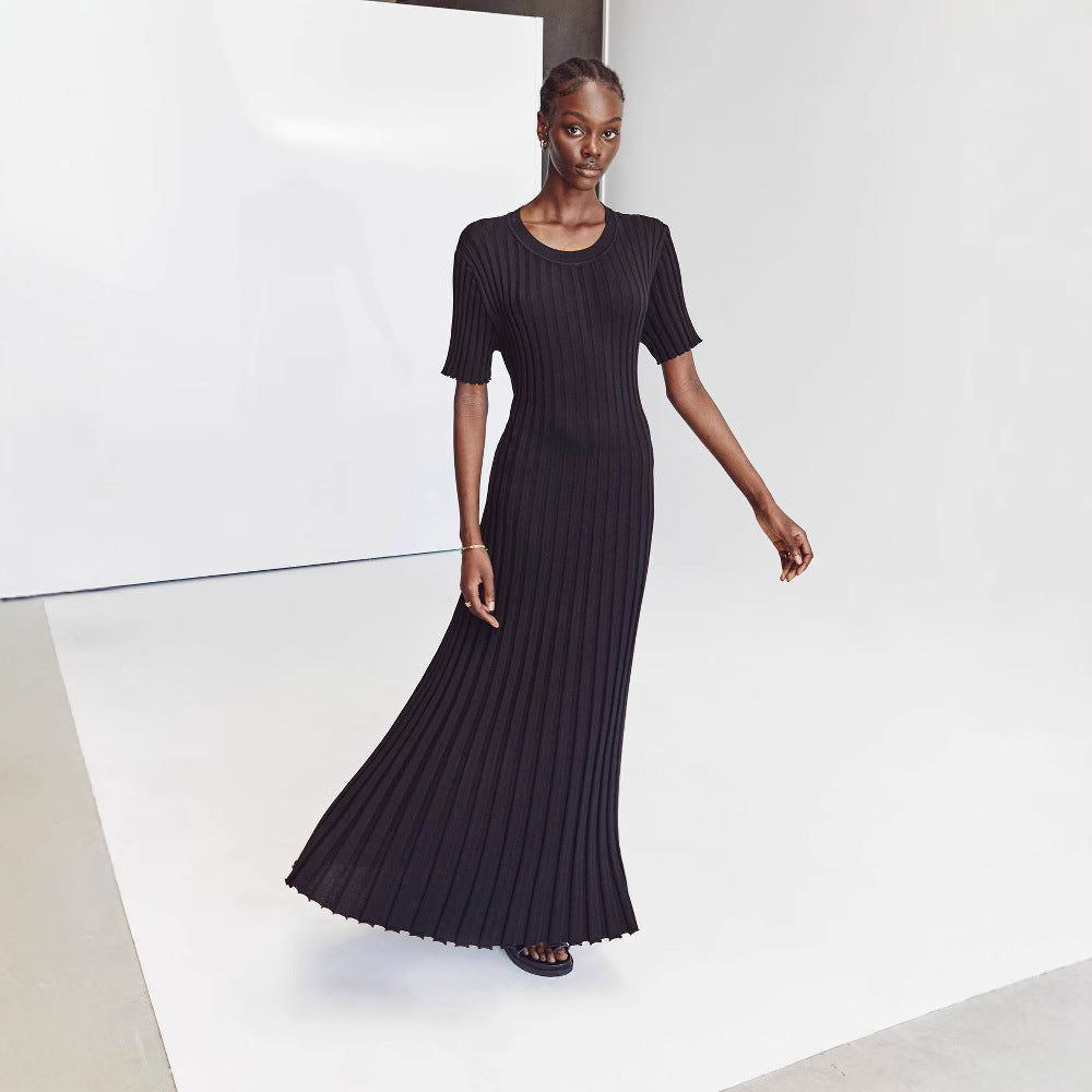 Damen Maxikleid aus feinem Rippenstrick WW