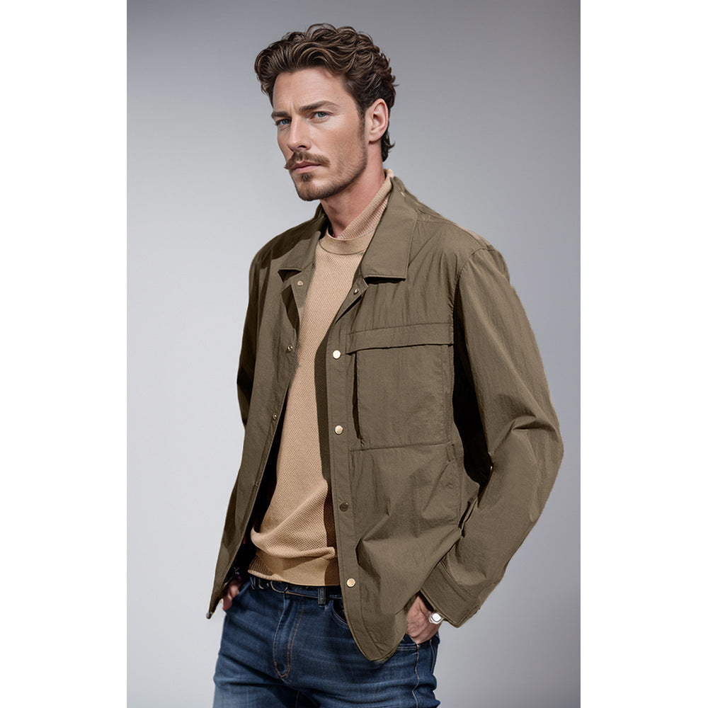 Herren lässige Arbeitsjacke mit funktionalen Taschenelementen WW