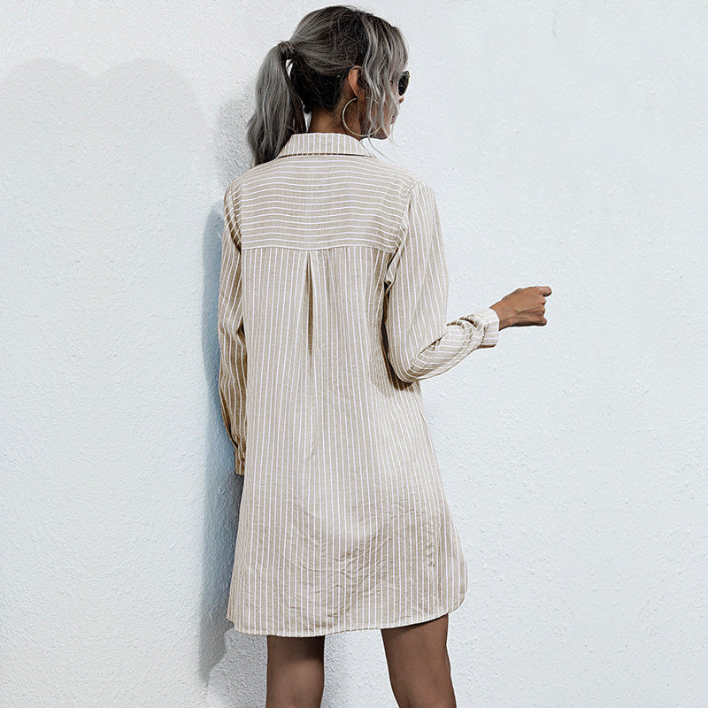 Damen Hemdblusenkleid mit eleganter Schnürung und lässigem Schnitt WW