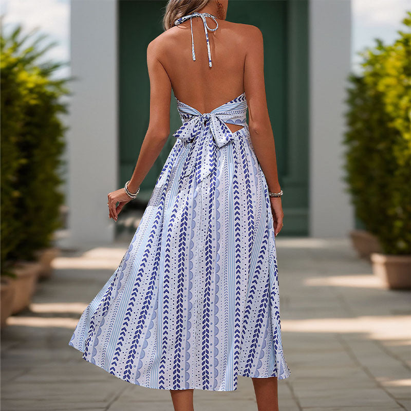 Damen Maxi-Kleid mit elegantem Wickeldesign und verspieltem Schnitt WW
