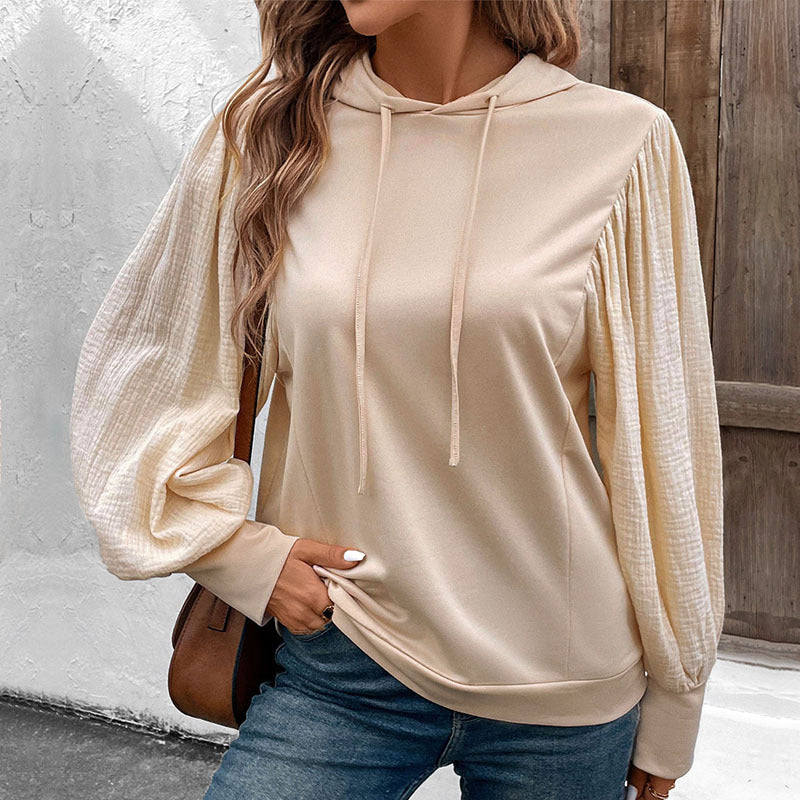 Damen Kapuzenpullover mit voluminösen Ärmeln und praktischen Kängurutaschen WW