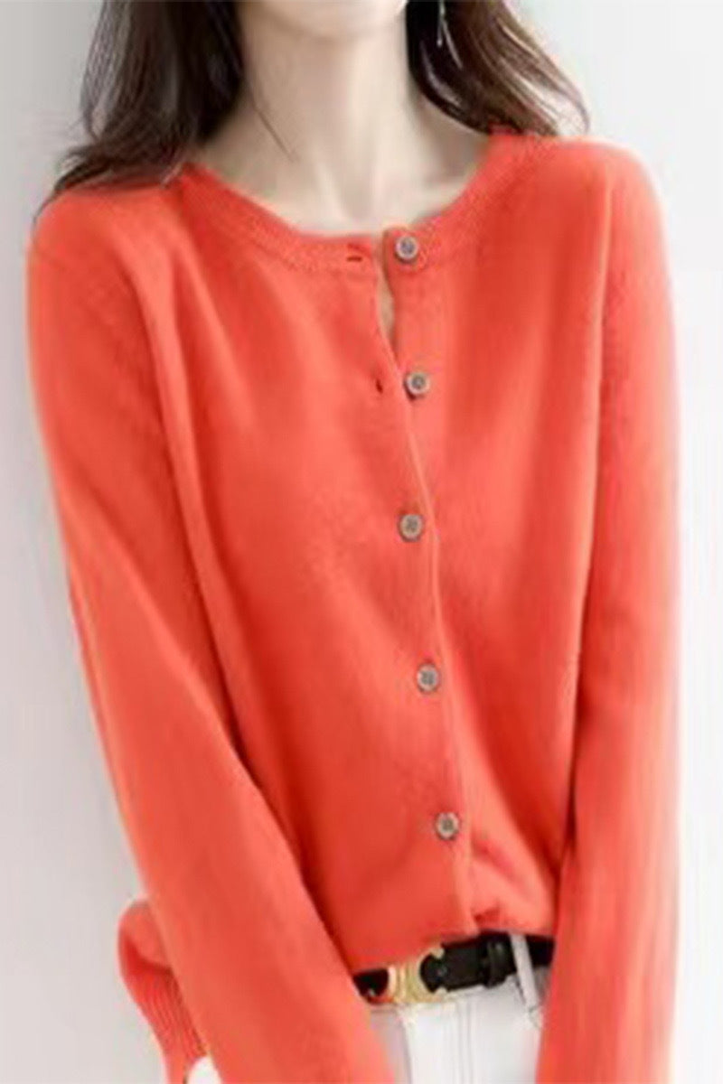 Damen Feinstrick Cardigan mit Knopfleiste und weichem Material WW