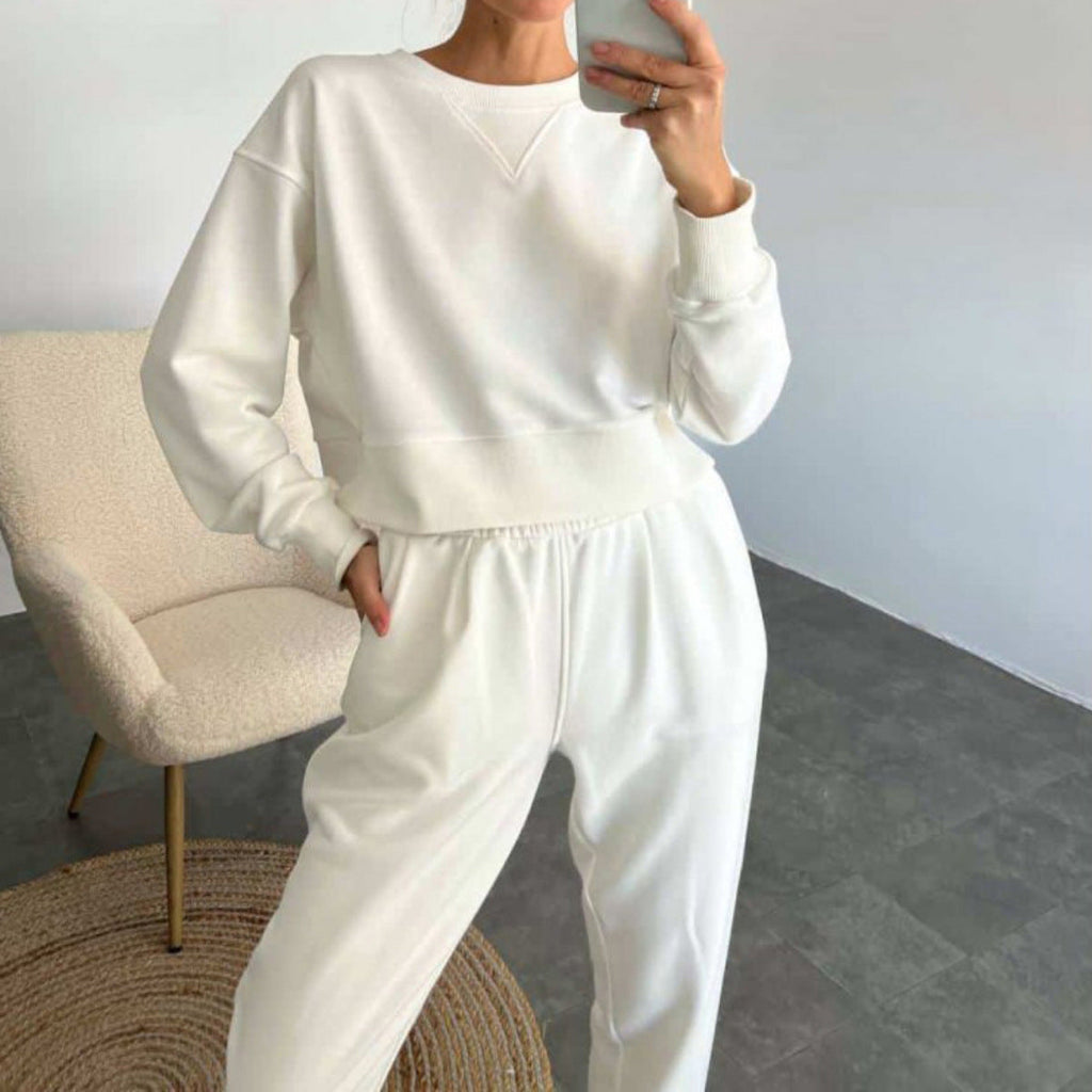 Damen sportliches Freizeit-Set mit hochflexiblem Bund und modernem Schnitt WW