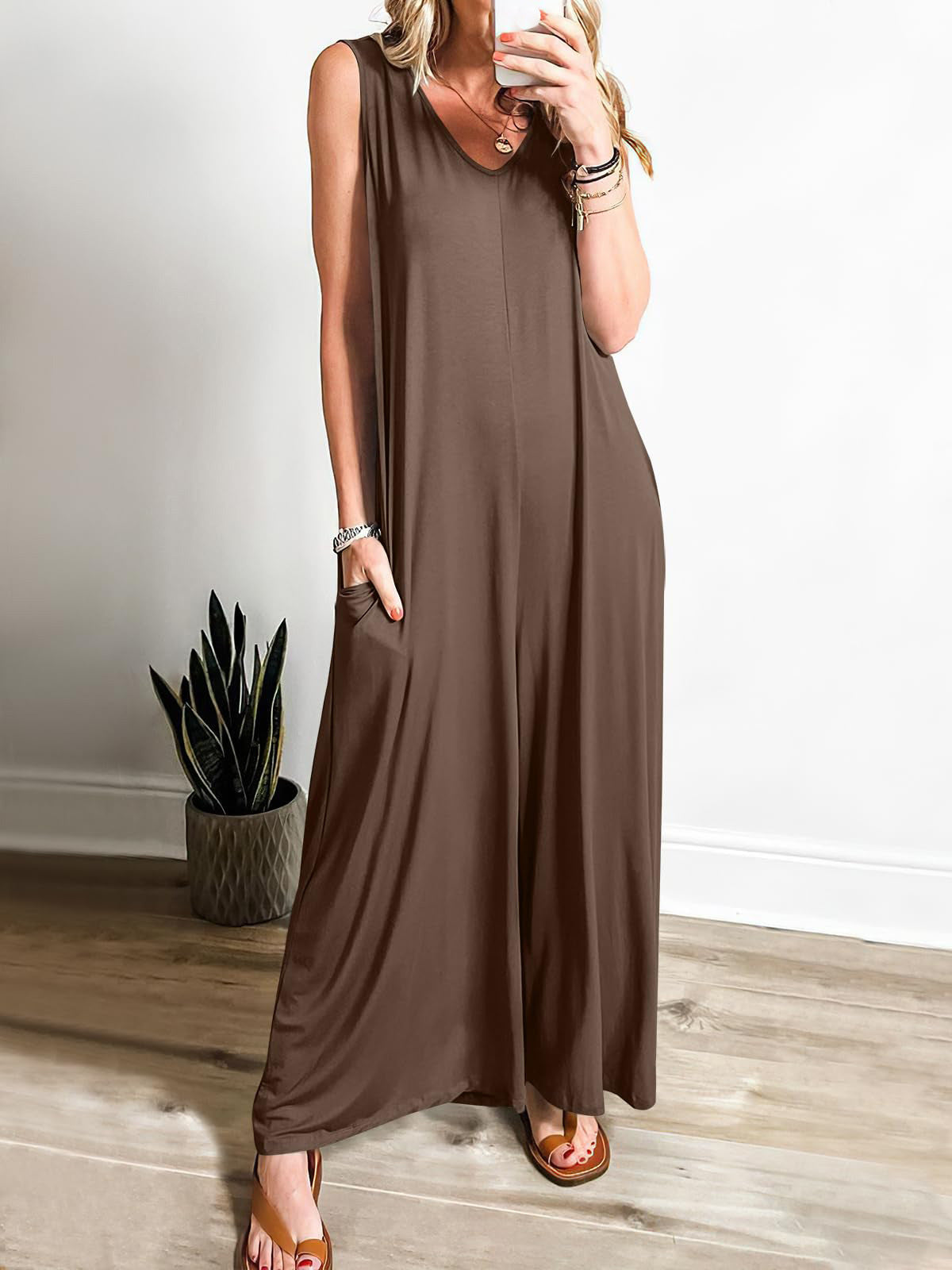 Damen Fließendes Maxi-Overall WW