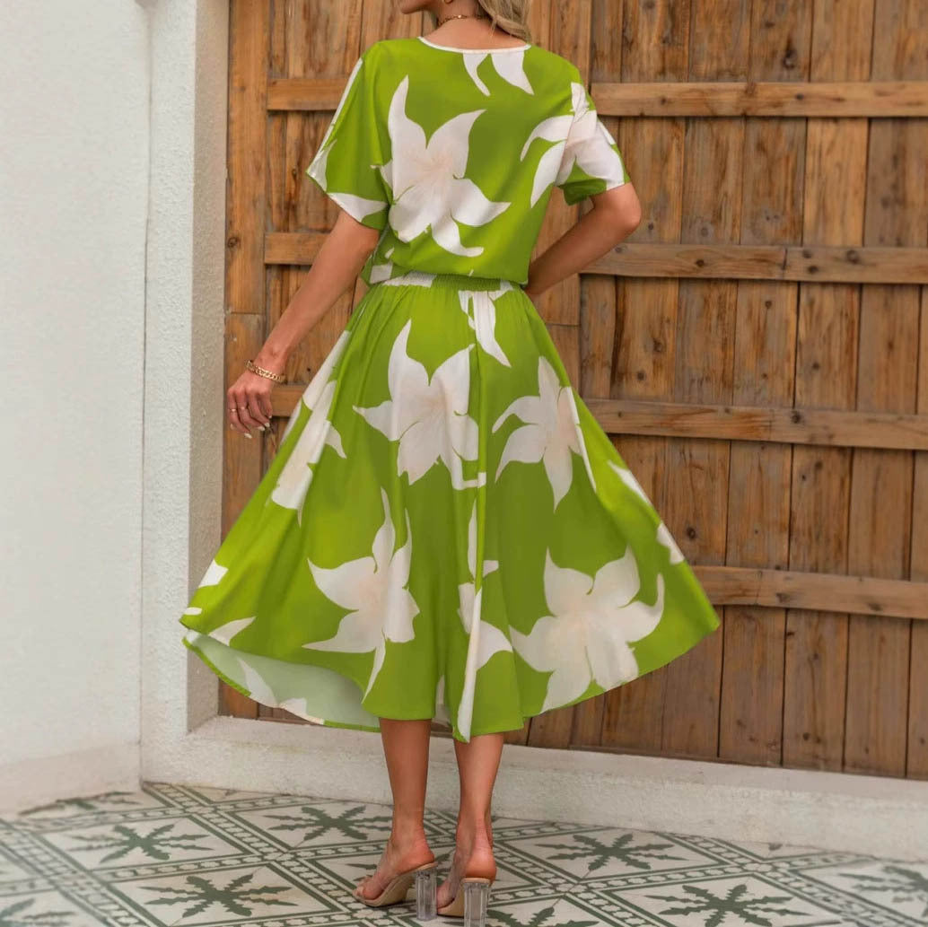 Damen Maxikleid mit fließendem Schnitt und floralem Muster WW