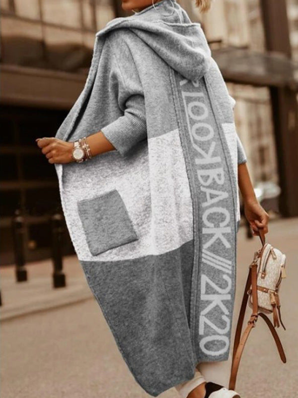 Damen lässiger Kapuzencardigan WW