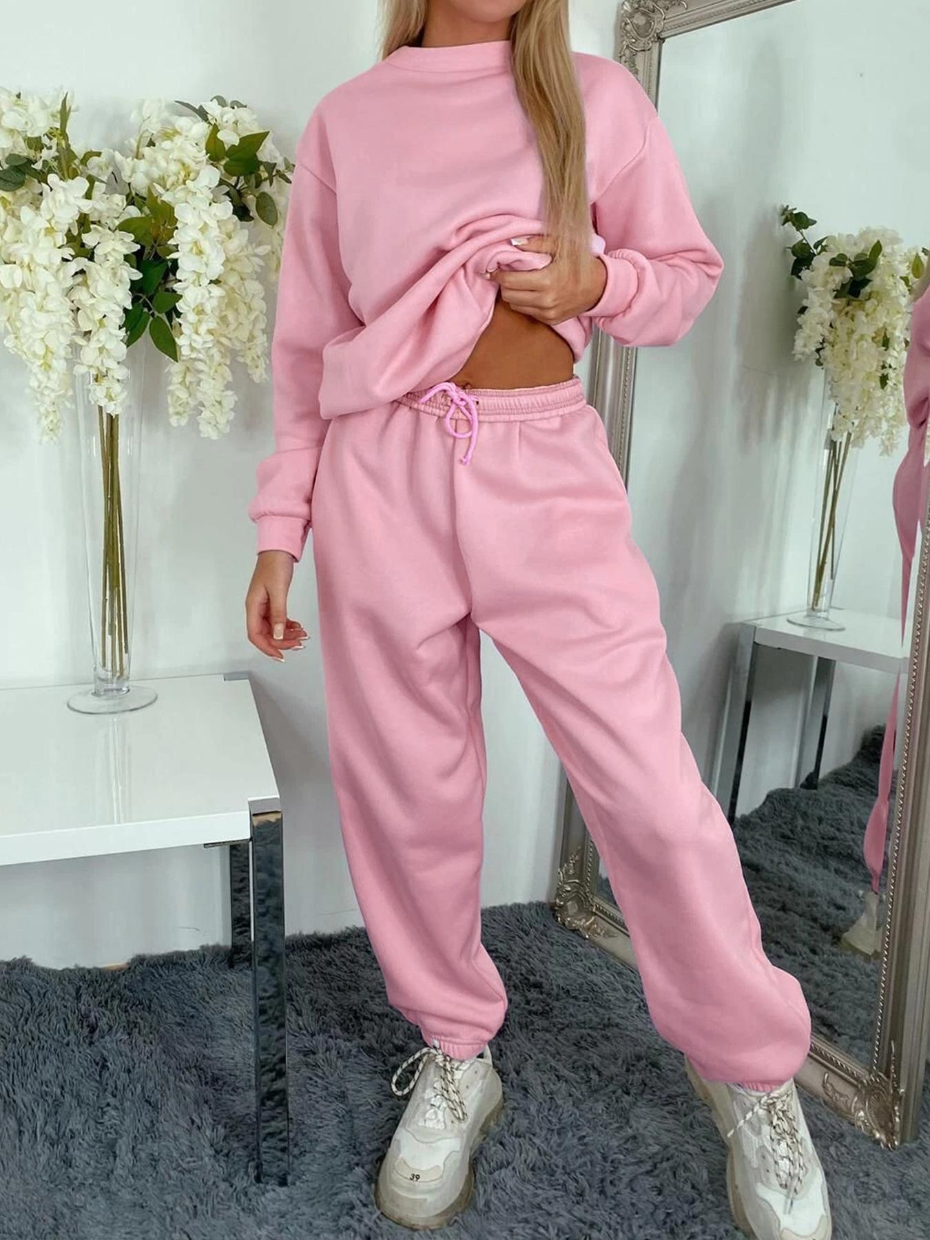 Damen lässiges Sweatshirt und bequeme Jogginghose Set WW