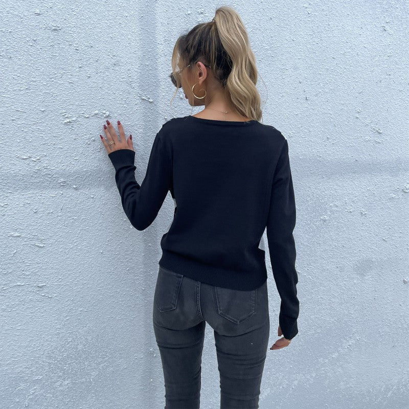 Damen Strickjacke mit Karomuster und modernen Akzenten WW