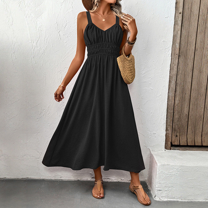 Damen Maxikleid mit elastischem Tailleneinsatz und verstellbaren Trägern WW