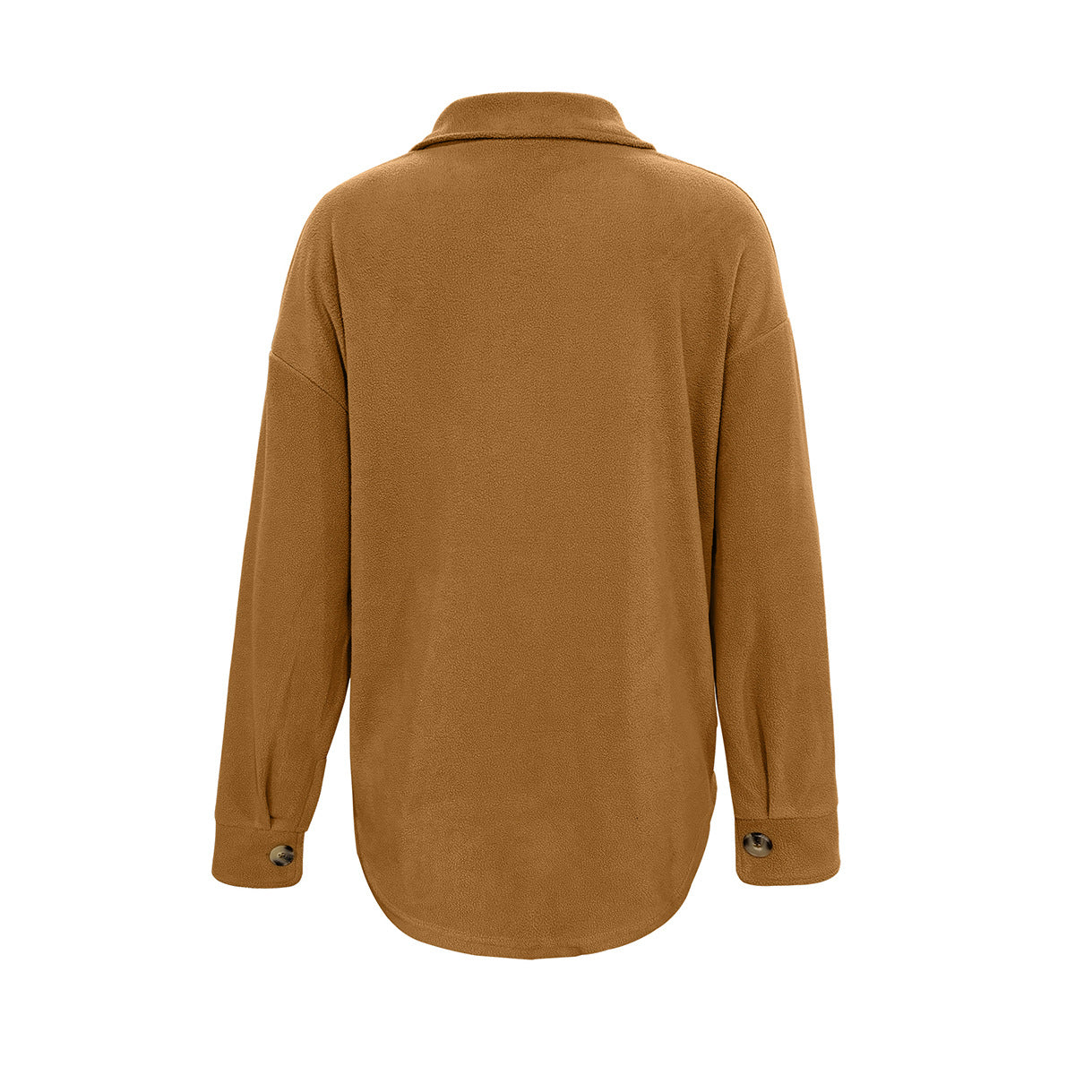 Damen Oversized Hemdjacke mit Knopfdetails und praktischen Brusttaschen WW