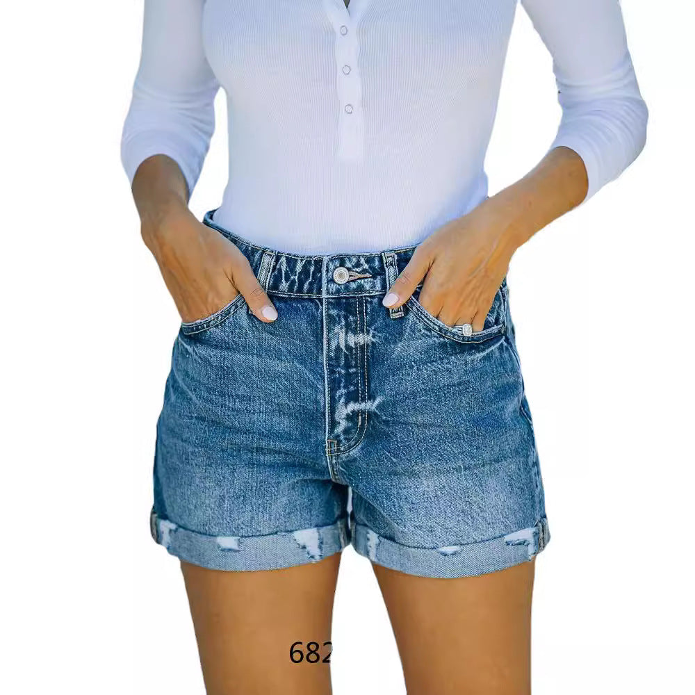 Damen hohe Taille Mom-Jeans im Vintage-Stil WW