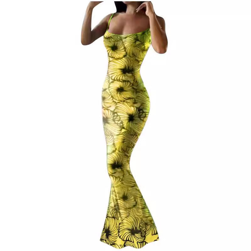 Damen Elegantes Maxikleid mit floralen Muster und schmalem Schnitt WW
