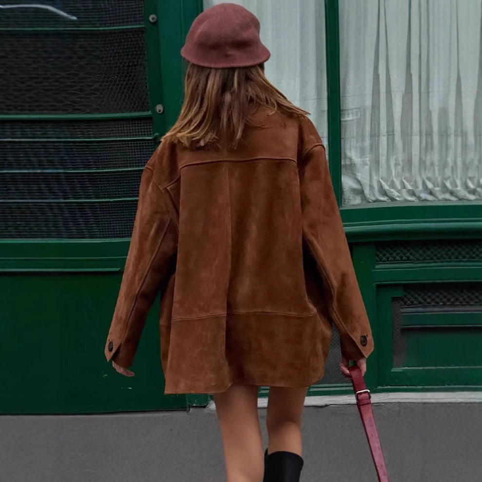 Damen lässige Wildlederjacke WW