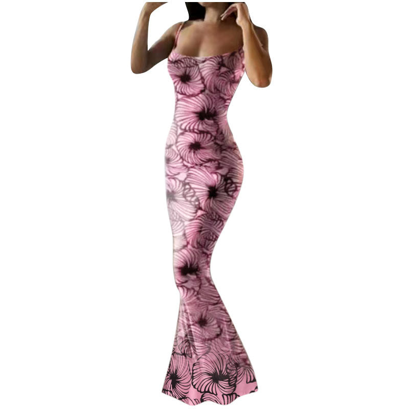 Damen Elegantes Maxikleid mit floralen Muster und schmalem Schnitt WW