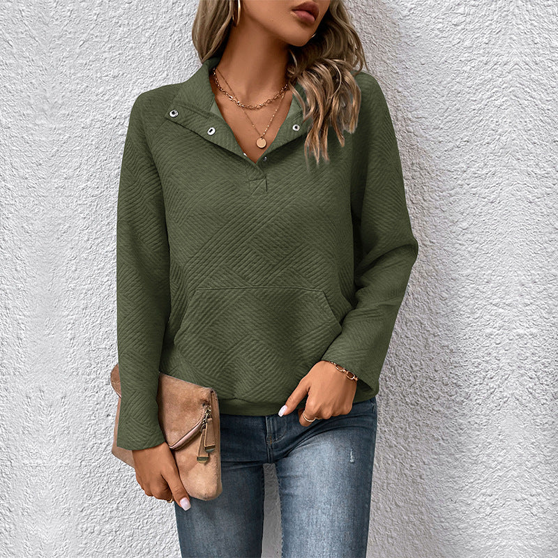 Damen Kapuzenpullover mit strukturiertem Waffelmuster und lässigem Schnitt WW