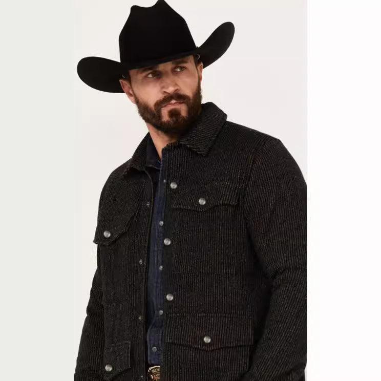 Herren casual Jahreszeitenjacke mit strukturiertem Baumwollmix und praktischen Taschen WW