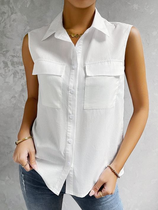 Damen ärmelloses Hemblusenshirt WW