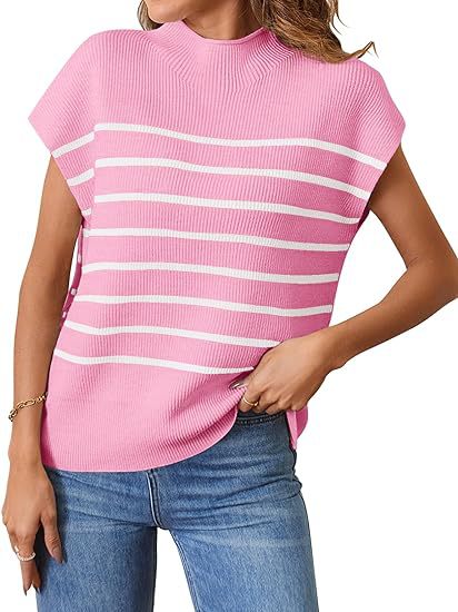 Damen lässiges gestreiftes Strickoberteil im modernen Schnitt WW