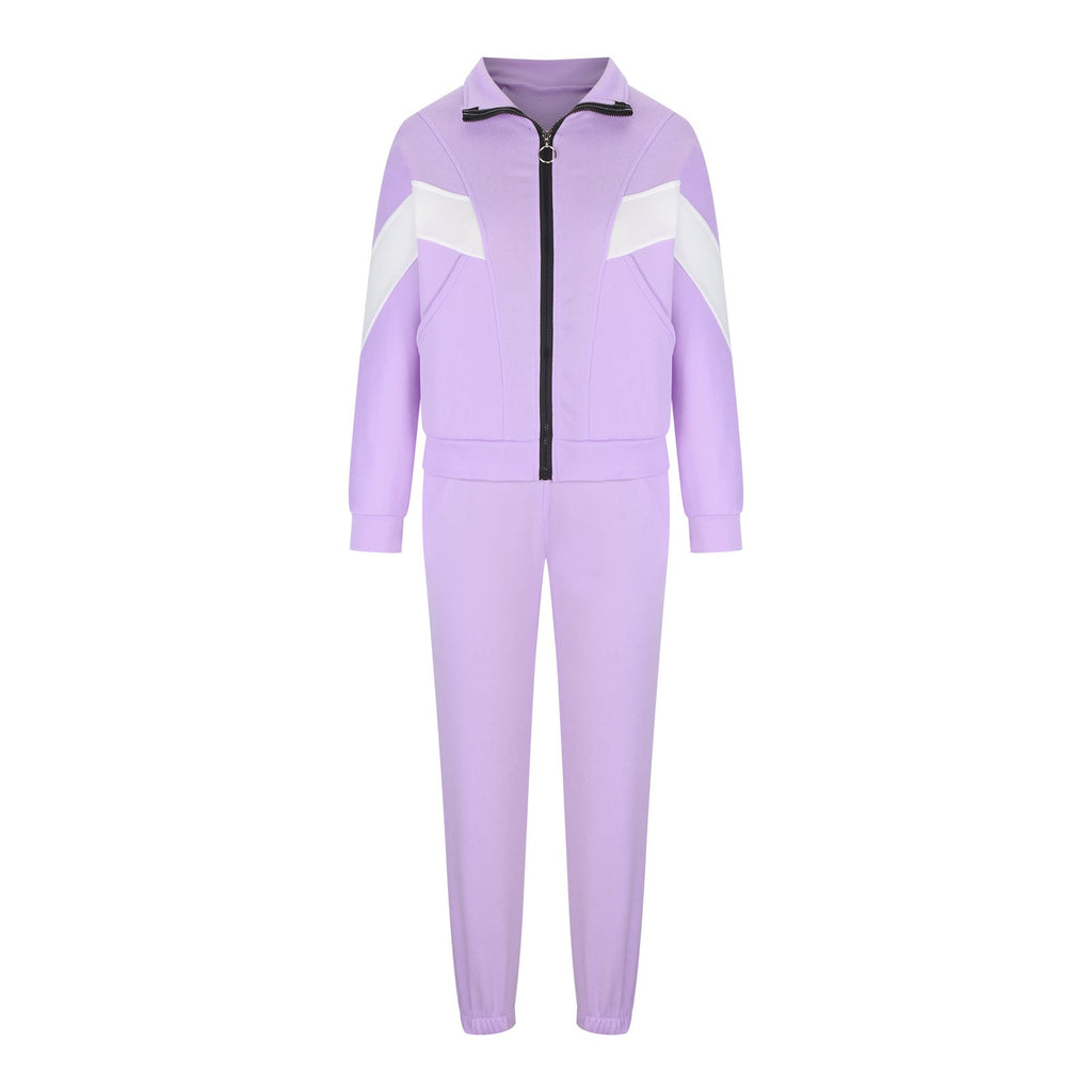 Damen Sportliches Fitness-Set mit modernem Reißverschluss und elastischem Bund WW