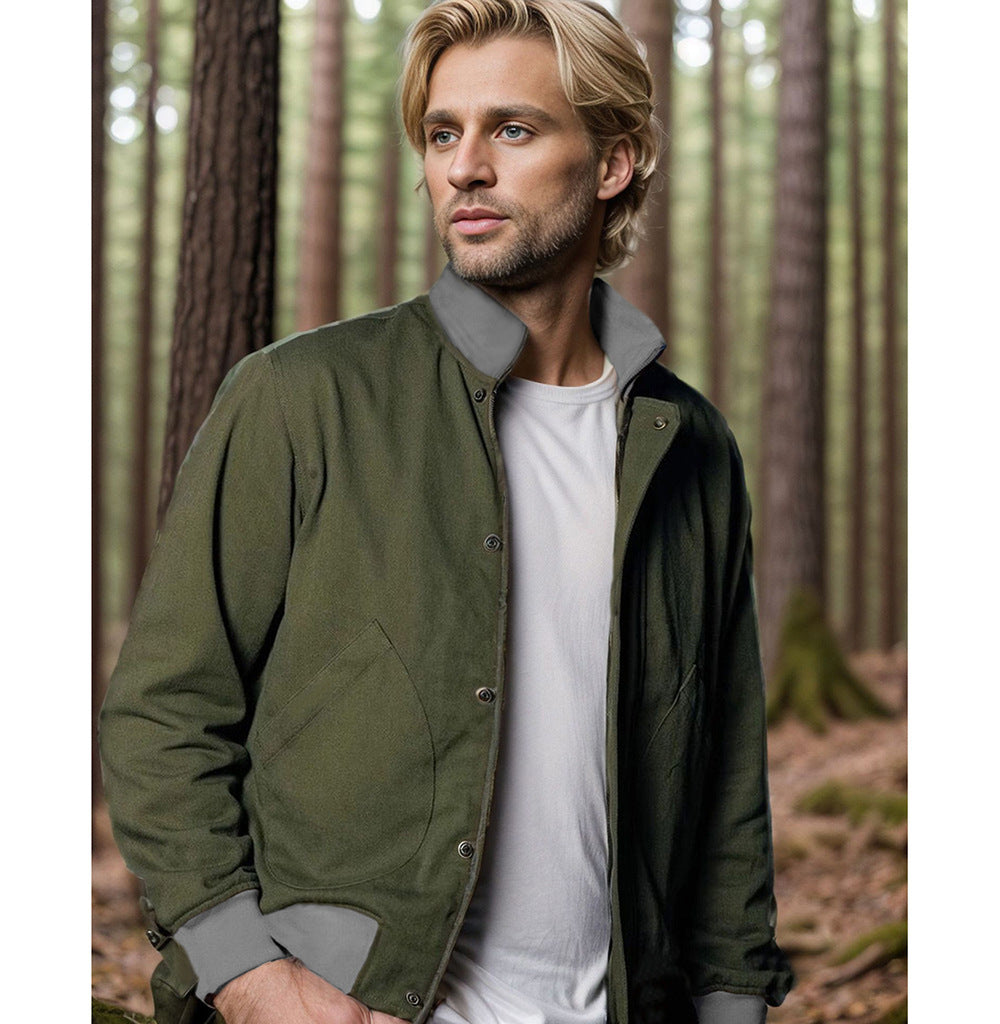 Herren Übergangsjacke mit hohem Kragen und praktischen Taschen WW