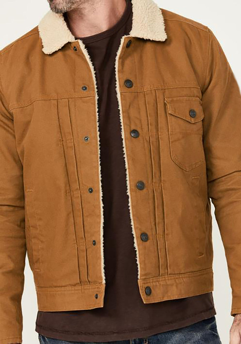 Herren Winterjacke aus strapazierfähigem Baumwollmaterial mit Teddyfutter und praktischen Taschen WW