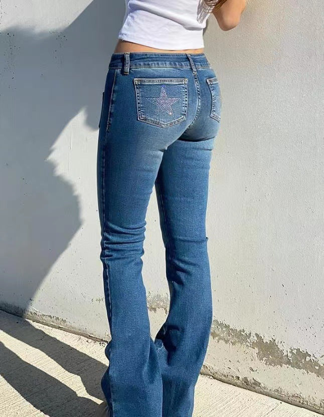 Damen Bootcut Jeans mit praktischen Taschen WW