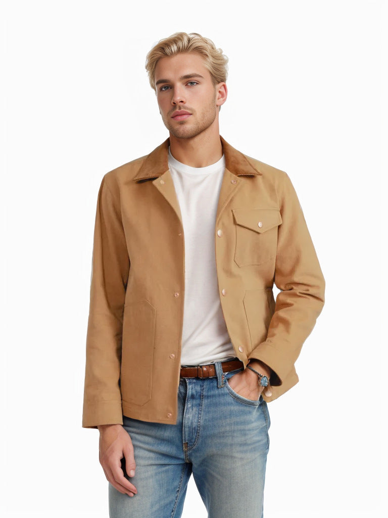 Herren lässige Jacke im Workwear-Stil mit praktischen Taschen WW
