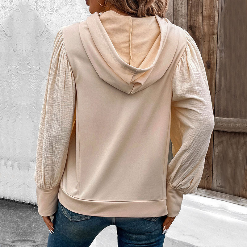 Damen Kapuzenpullover mit voluminösen Ärmeln und praktischen Kängurutaschen WW