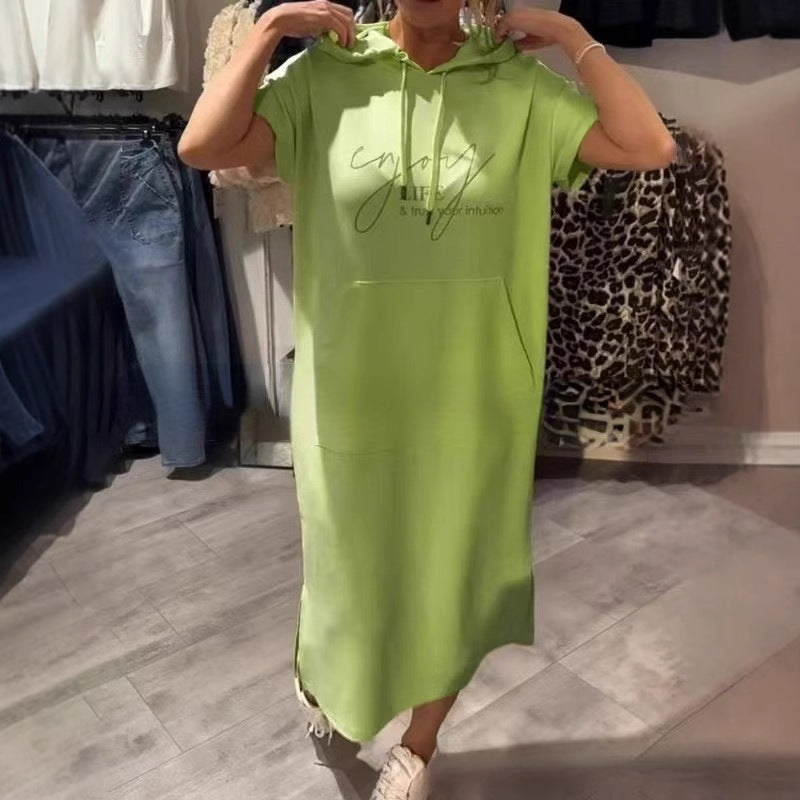 Damen Kapuzenkleid mit lässigem Schnitt und praktischen Taschen WW