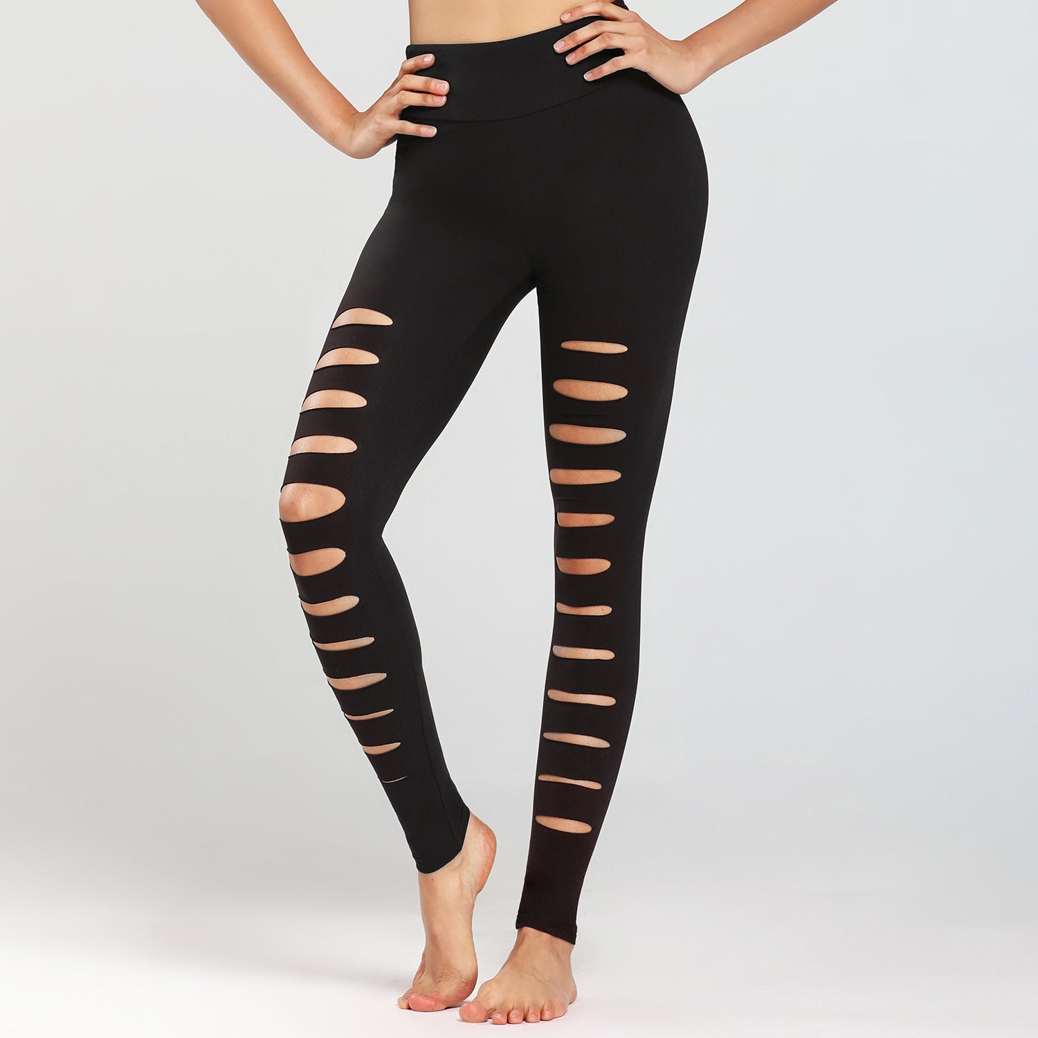 Damen Sportleggings mit aufregenden Cut-Outs und hohem Bund WW