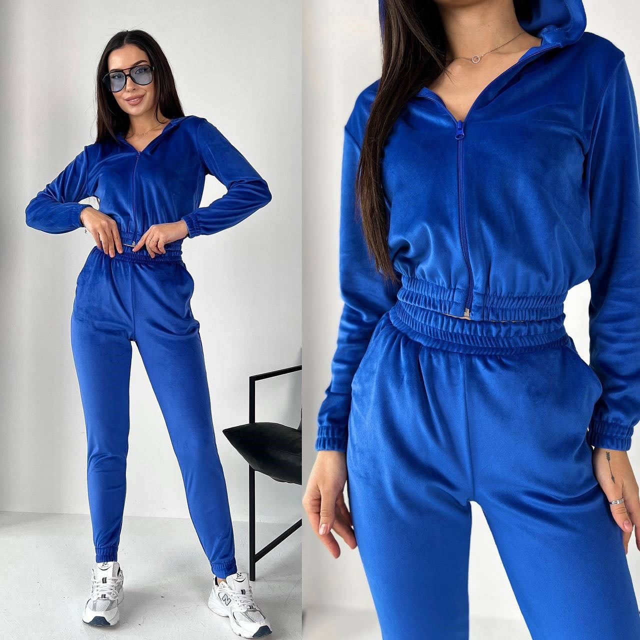 Damen Sportliches Fleece-Loungewear-Set mit Kapuze und tailliertem Schnitt WW