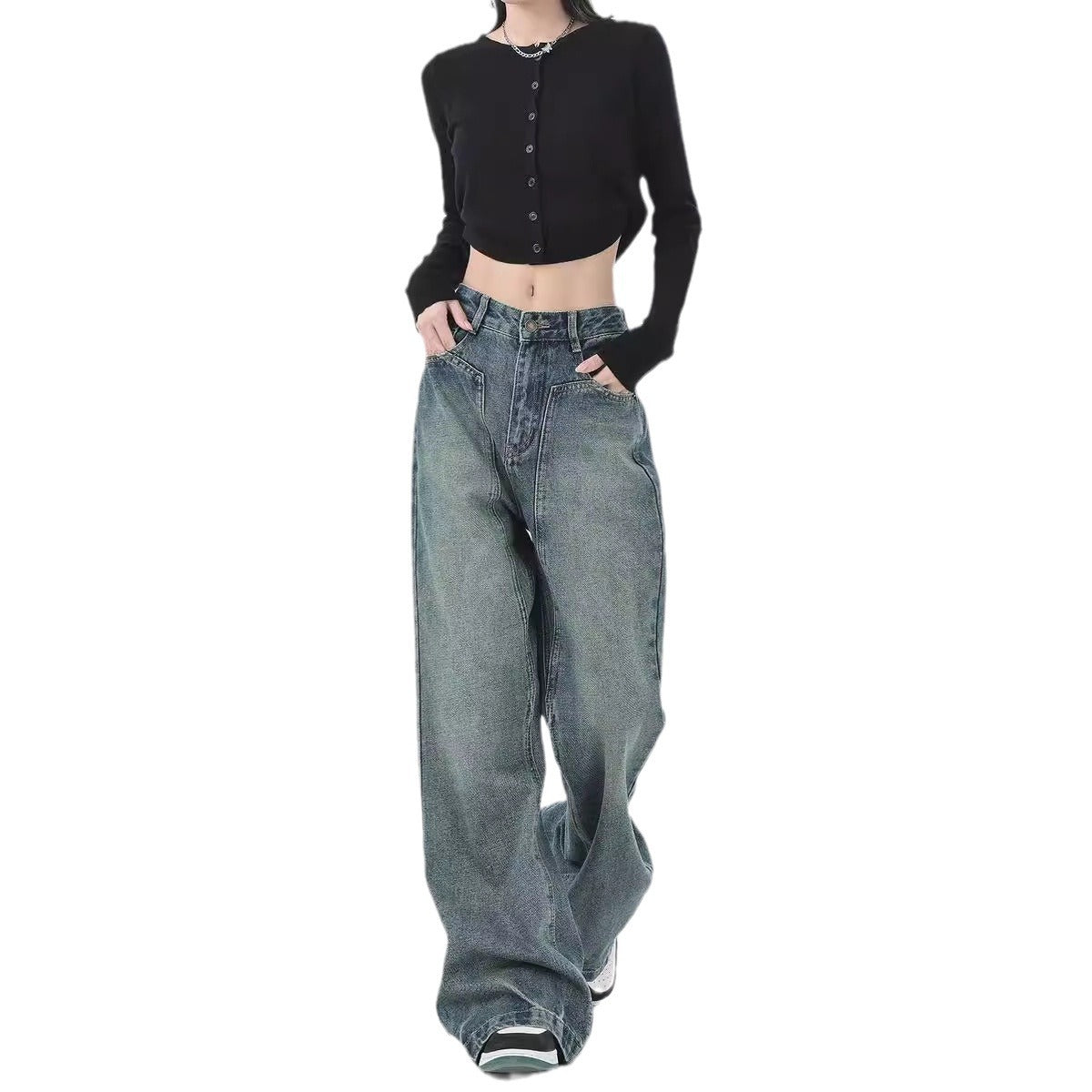Damen Weite Oversized-Jacke aus hochwertigem Material im sportlichen Look WW