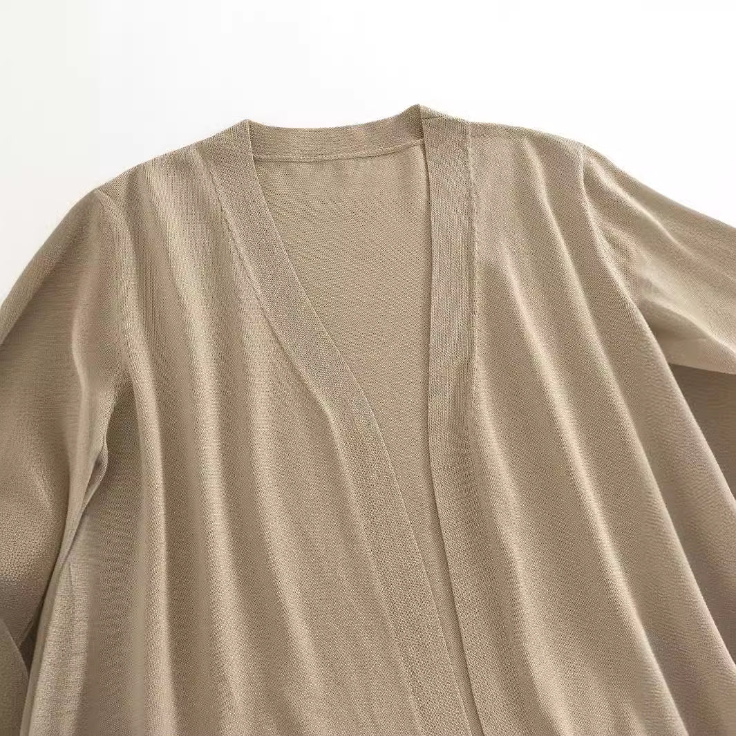 Damen lässiger Strickcardigan im minimalistischen Design WW