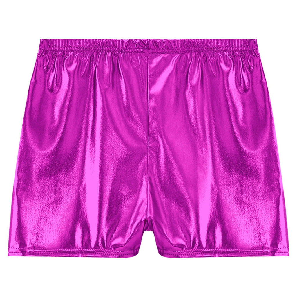 Damen Sportliche Shorts aus glänzendem Material WW