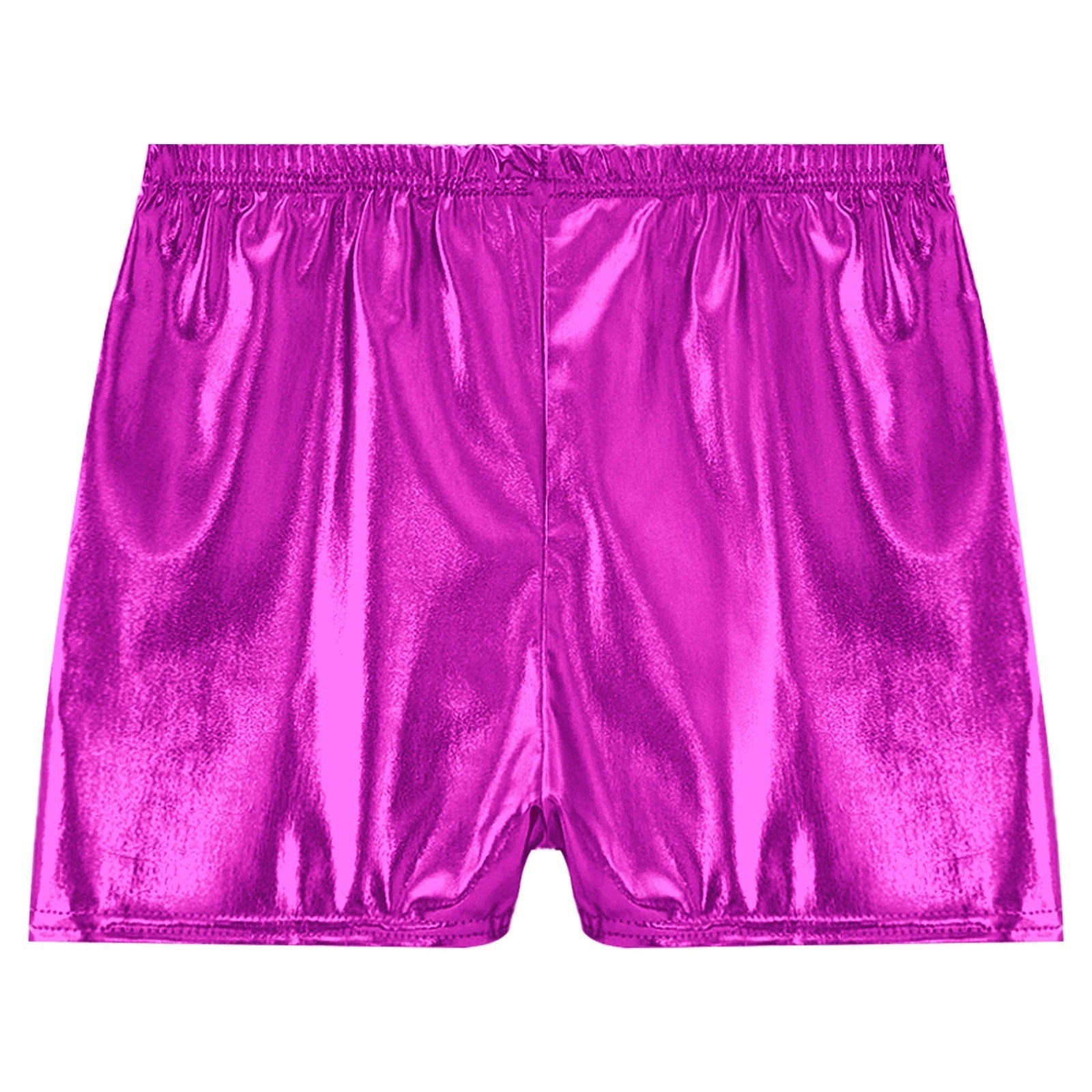 Damen Sportliche Shorts aus glänzendem Material WW