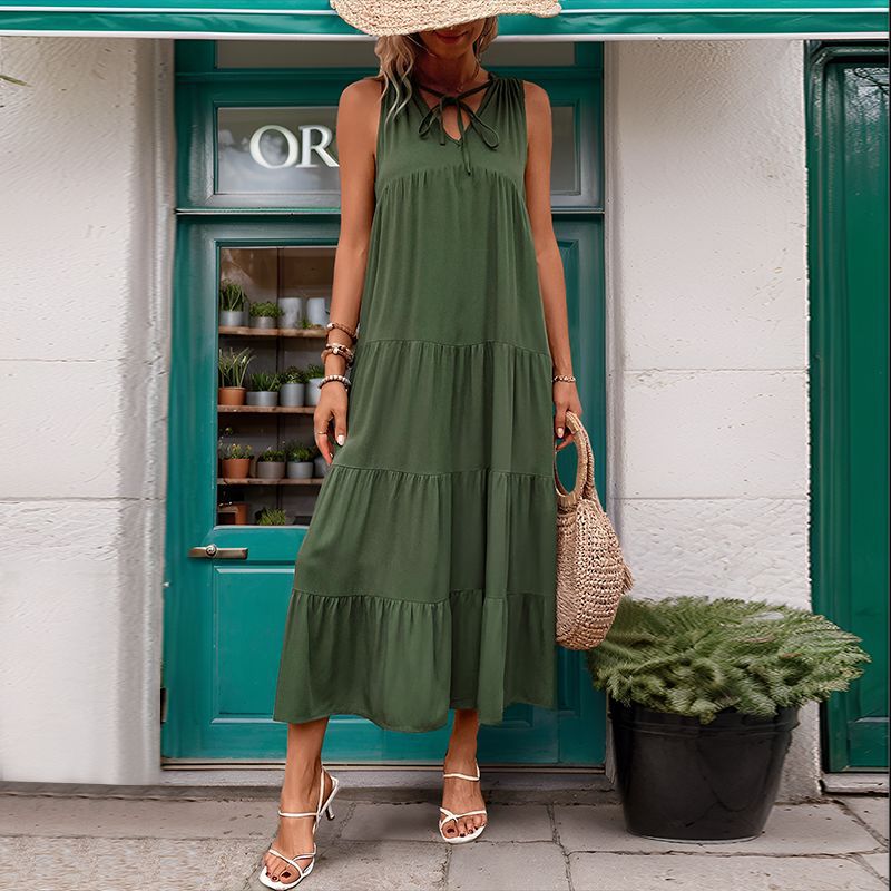 Damen Maxikleid mit lässigem Schnitt und Rüschendetails WW