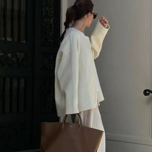 Damen Oversized Mantel mit asymmetrischem Kragen WW