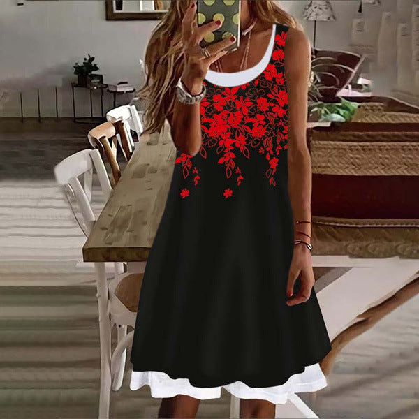 Damen Sommerliches Freizeitkleid mit floralem Detail und schwingendem Schnitt WW