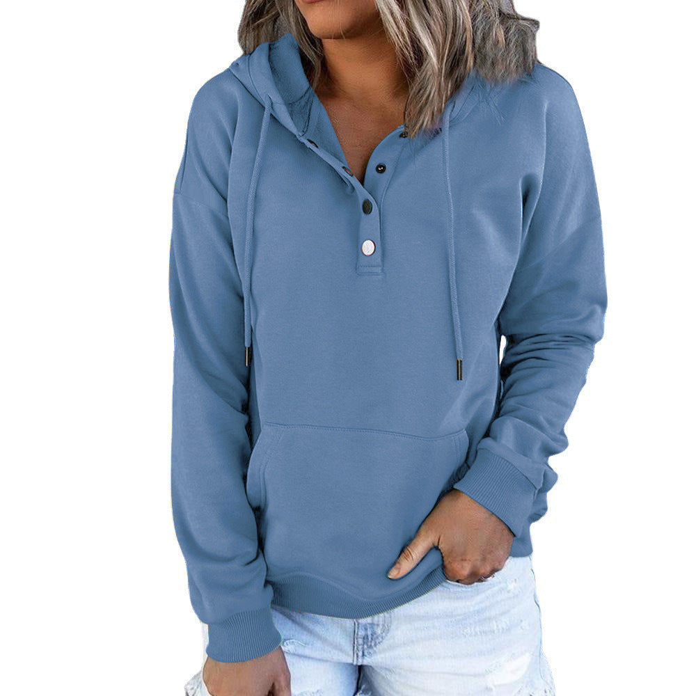 Damen Freizeit Button-Up Hoodie WW