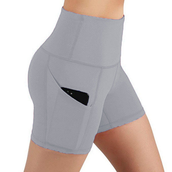 Damen Sportliche Hochtaillierte Shorts WW