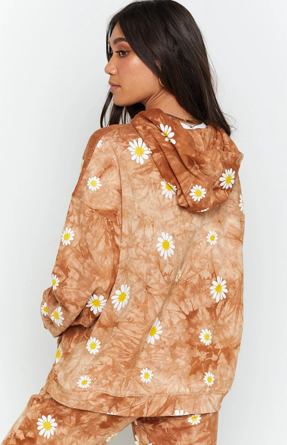 Damen Kapuzenpullover mit floralem Muster WW