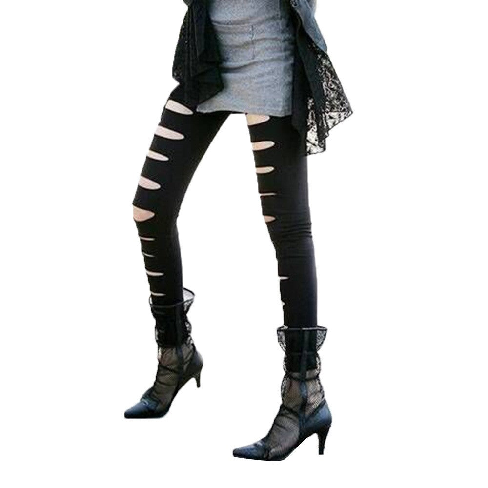 Damen Leggings mit modischen Cut-Outs WW