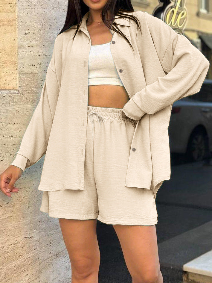 Damen Freizeit Button-Up Lounge Set WW