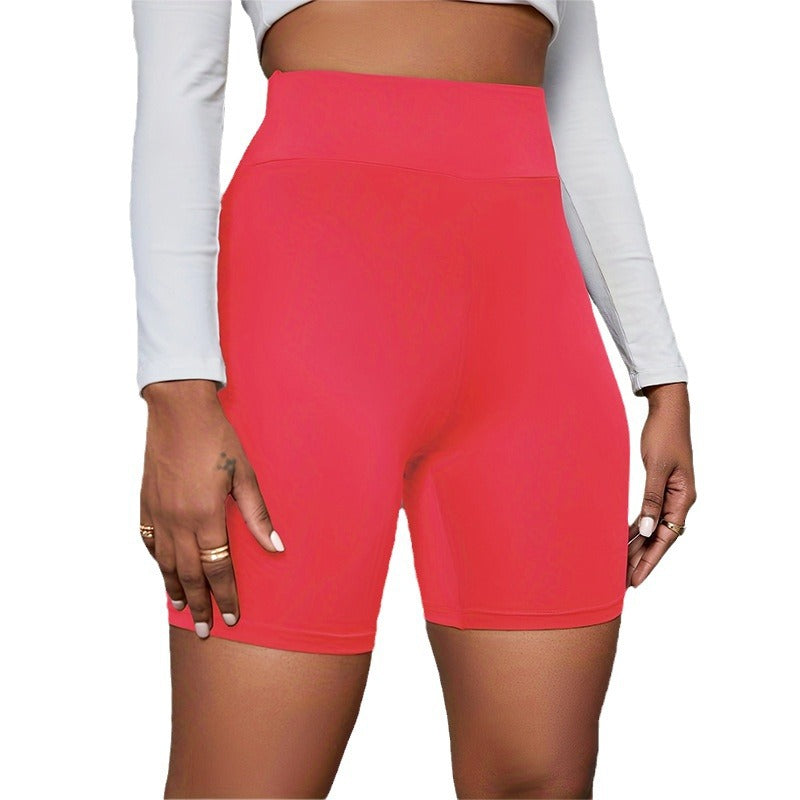 Damen Hochtaillierte Sportshorts mit komprimierendem Effekt und atmungsaktivem Material WW