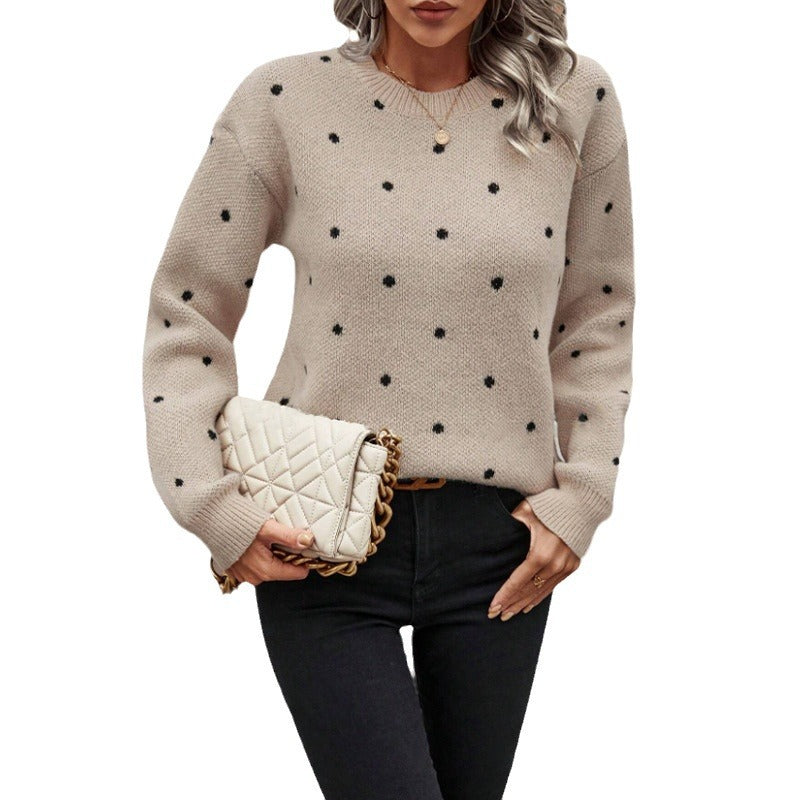 Damen modischer Pullover mit punktuellem Design WW
