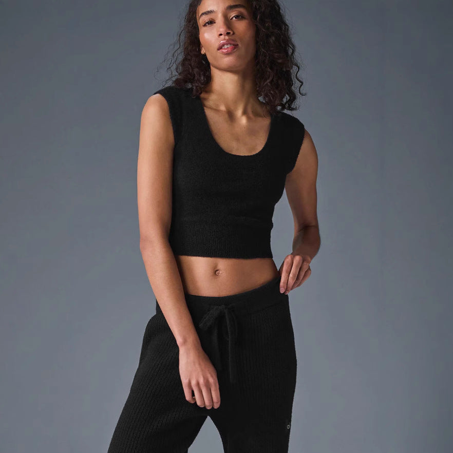 Damen ärmelloses Stricktop mit stylishen Details WW