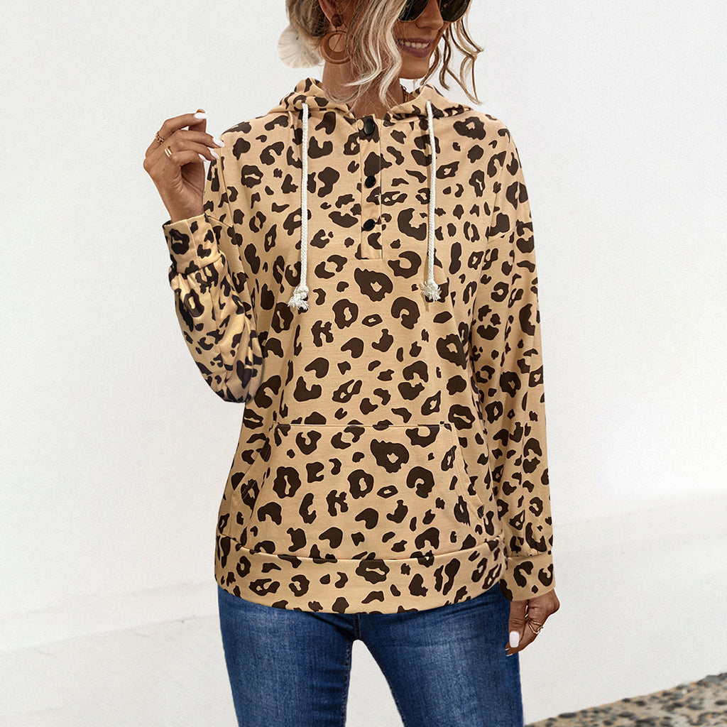 Damen Kapuzenpullover mit exklusivem Tiermuster und bequemer Passform WW