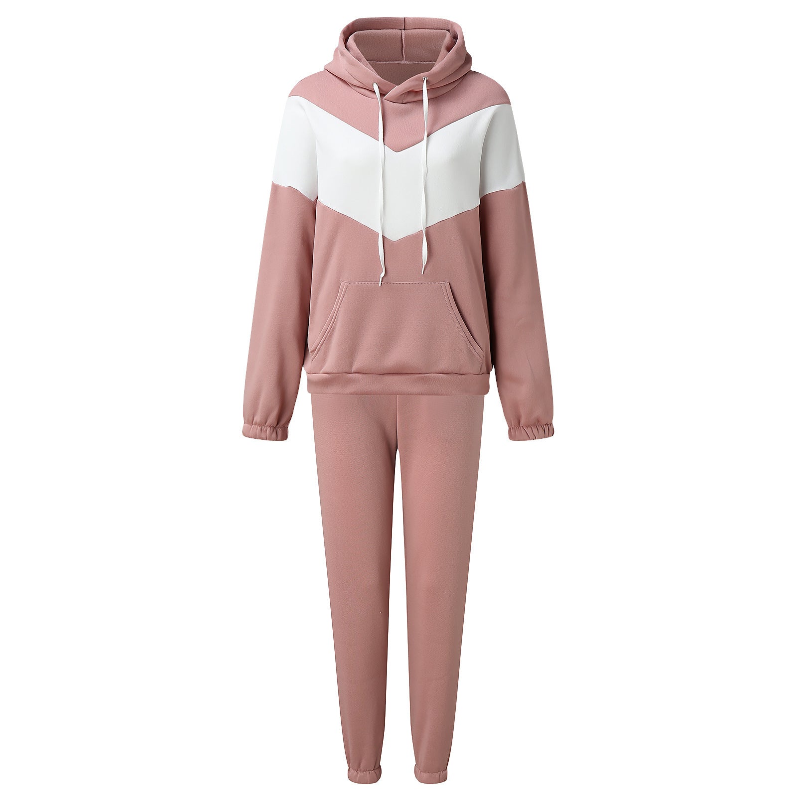 Damen Sportliches Set aus Fleece-Hoodie und Jogginghose mit hybridem Design WW