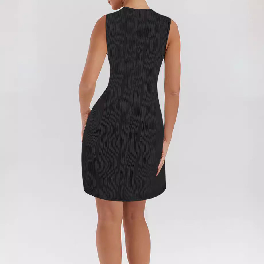 Damen Strickkleid mit Wellenmuster WW